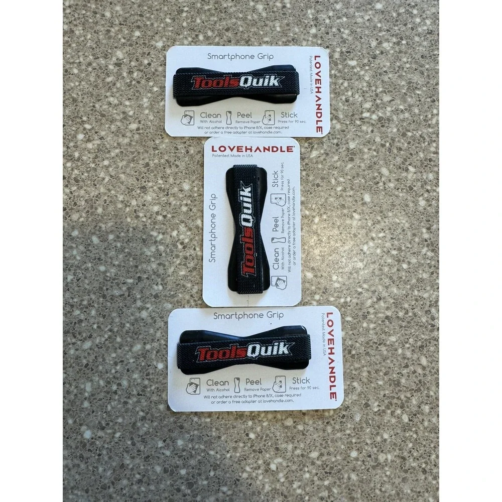 LoveHandle Cell Phone Grips Sling Strap Universal LOT OF 3 (Production Over Run)